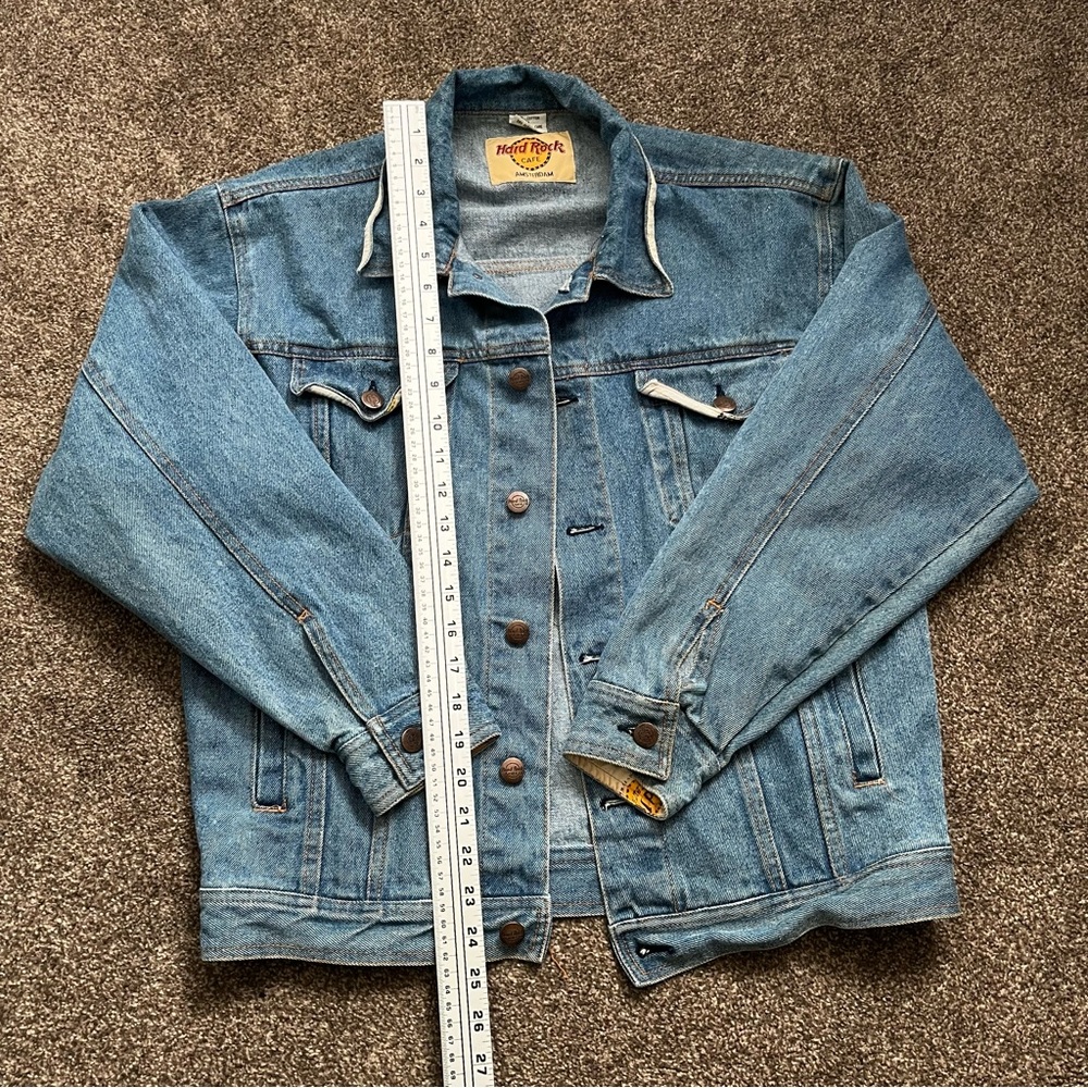 Vintage Hard Rock Cafe Amsterdam Denim Jean Jacket - Picture 10 of 12